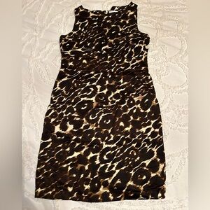 Calvin Klein Bodycon Leopard Dress size 10